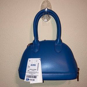Dusty blue mini handbag